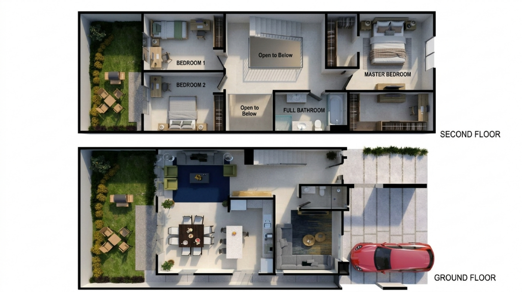 Plano Ground Floor y Second Floor