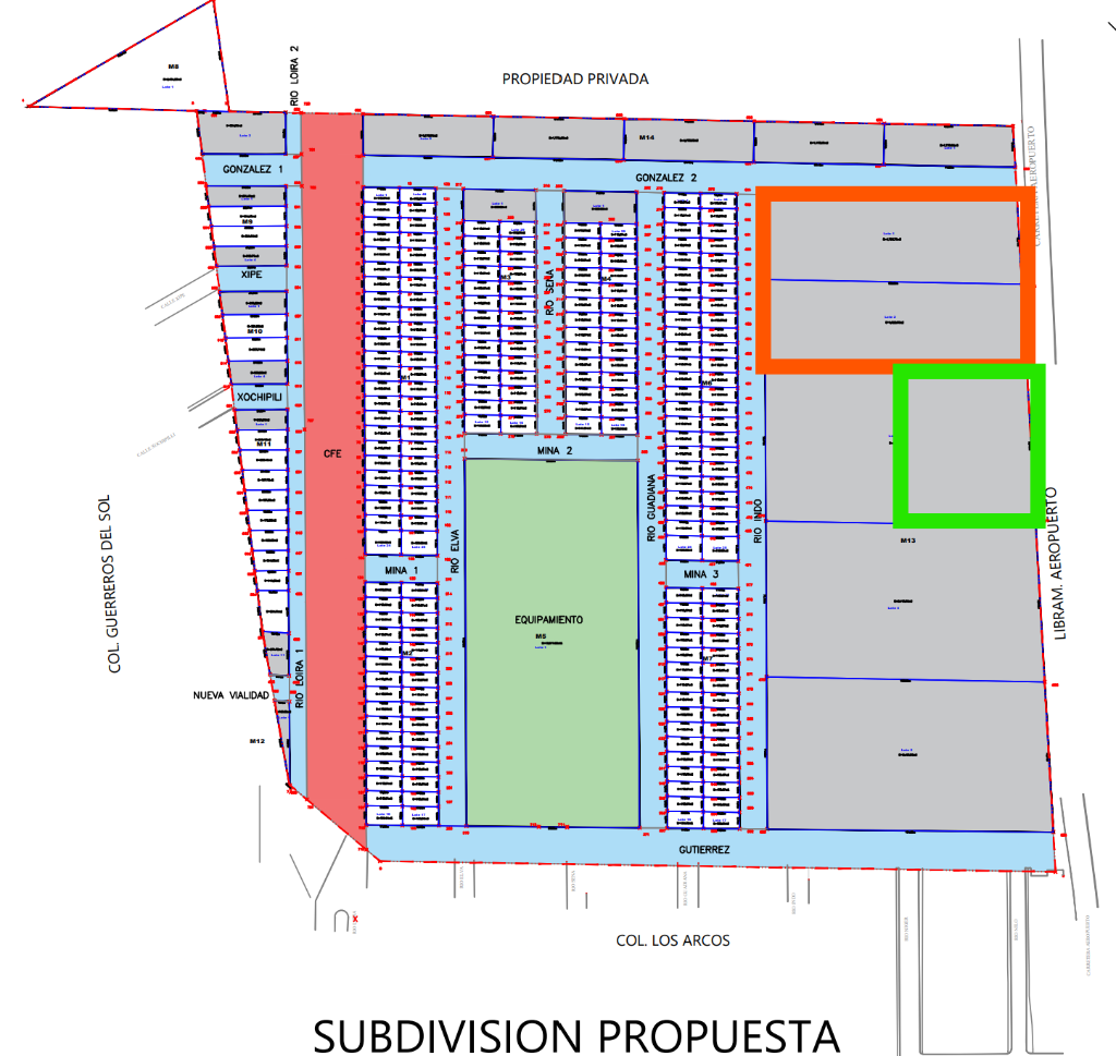 Plano de subdivisión VIALEDSA – Nuevo Laredo